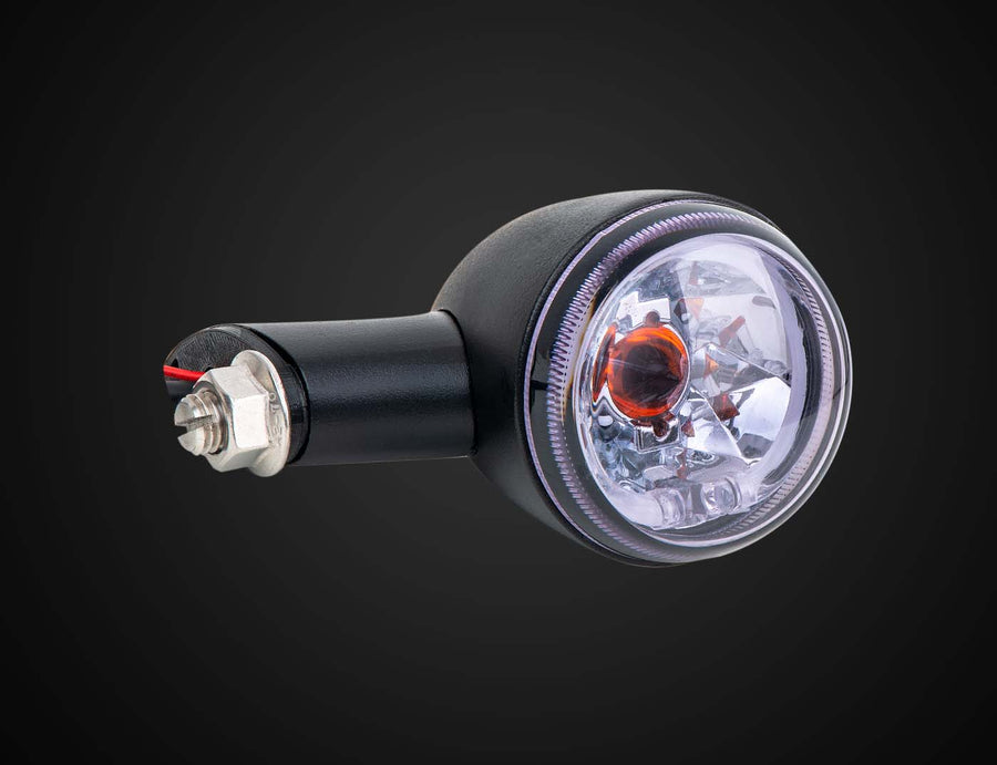 HIBANA 2 IN 1 LED Turn Signals Position Black for Harley Davidson
