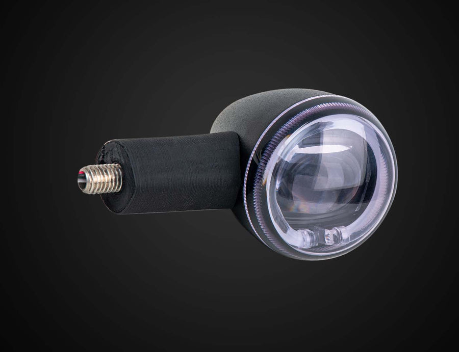 HIBANA 3 IN 1 LED Front Turn Signals Position Auxiliary T067 Black M10 Universal