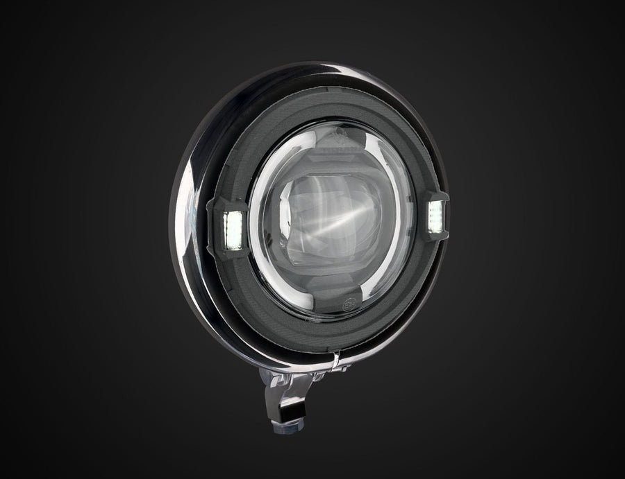HIBANA 5 3/4 Inch LED Headlight Bates Style Gloss Black